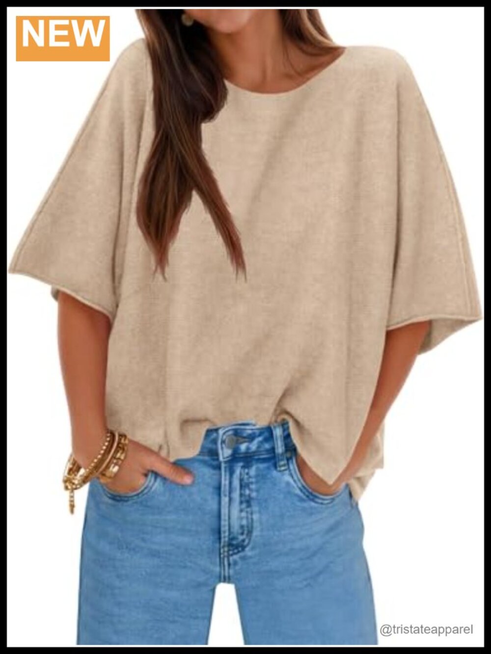 Oversized Short Sleeve Knit Sweater Pullover Boat Neck Casual Fall Top
